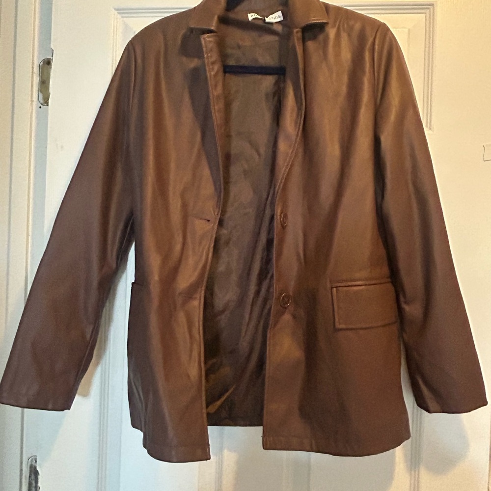 Brown blazer Leather Jacket